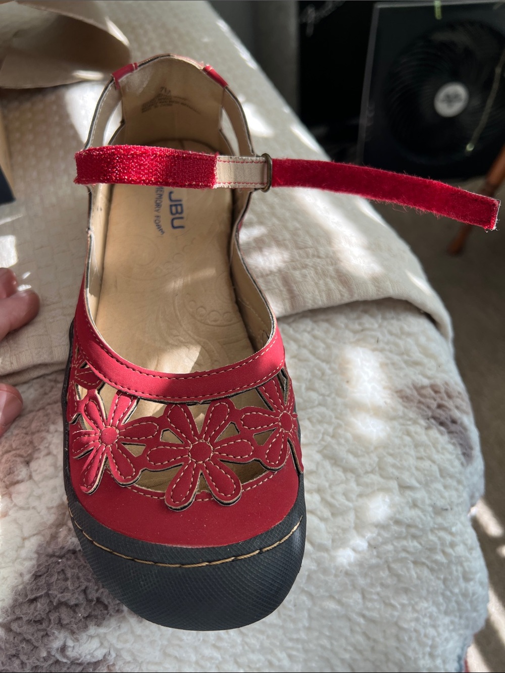 Women’s Red Floral JBU Wildflower in Red Comfort Shoes - Picture 7 of 10